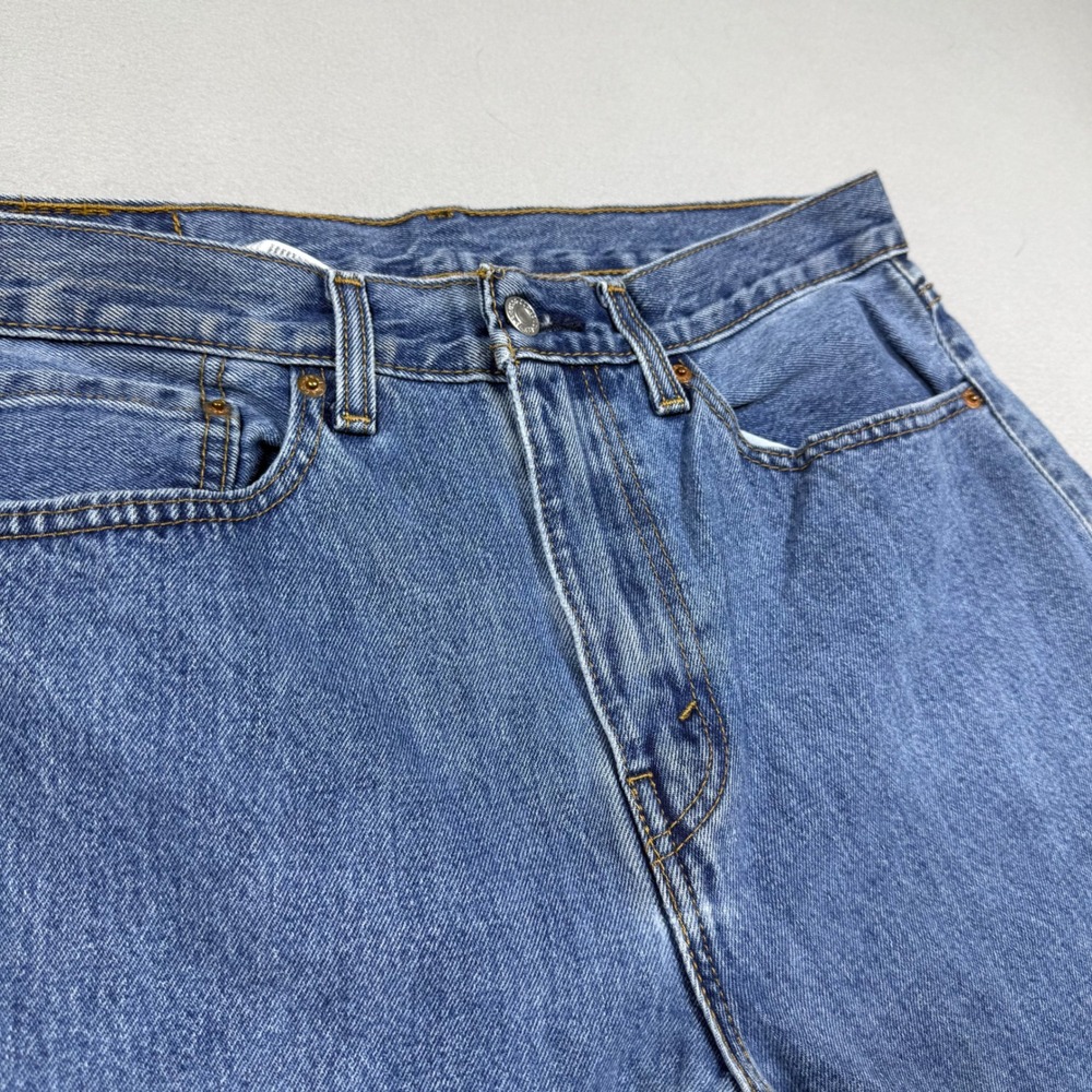 Levis 505 Regular Fit Straight Leg Jeans Medium Wash Blue Denim Mens 34x29